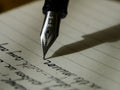 Typewriter and manuscript pages