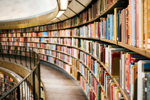 Books on a shelf